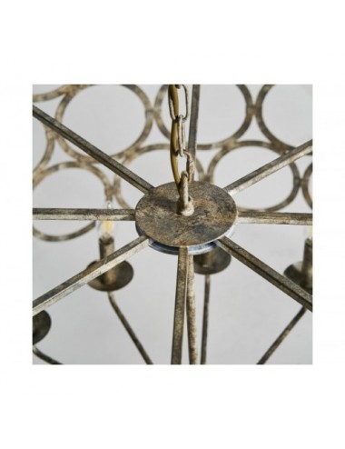 Lámpara De Colgar Hierro 122x122x56 Estilo Provenzal - 4