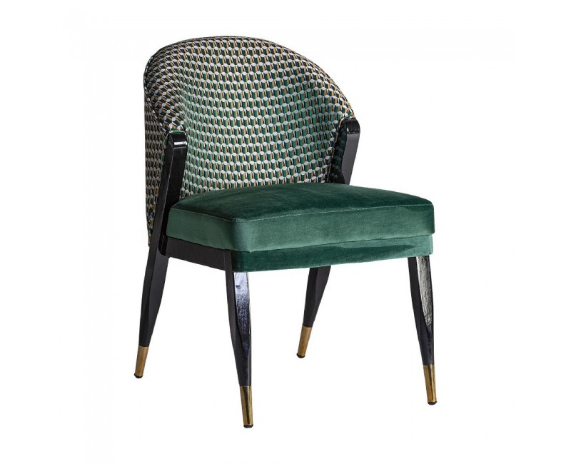 Silla Kelheim Madera De Caucho 56x70x85 Estilo Art Deco - 1