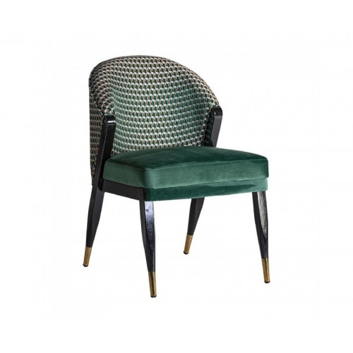 Silla Kelheim Madera De Caucho 56x70x85 Estilo Art Deco - 1