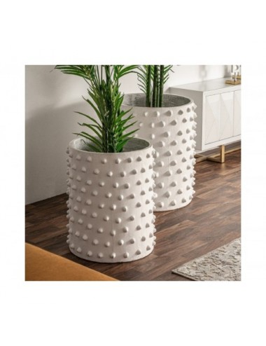 Macetero Santorini J 2 Cerámica 64x64x72 54x54x60 Estilo Provenzal - 5