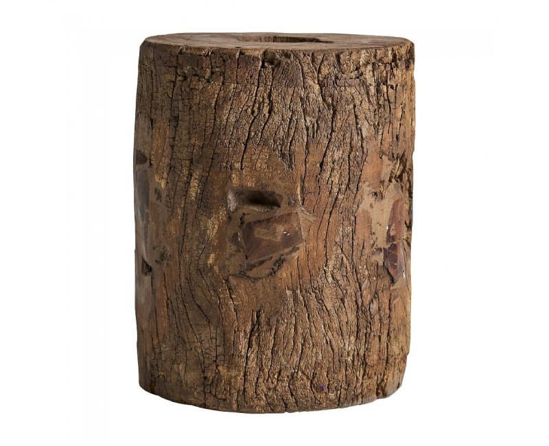 Reposapiés Kraj Madera De Mango 25x25x32 Estilo Étnico - 1