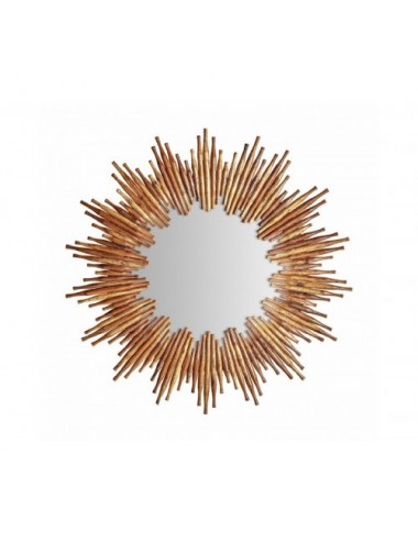 Espejo Rieden Madera De Mango Reciclada 120x5x120 Estilo Colonial - 1