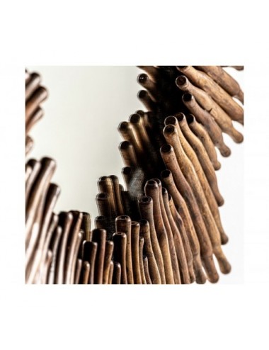 Espejo Rieden Madera De Mango Reciclada 120x5x120 Estilo Colonial - 1