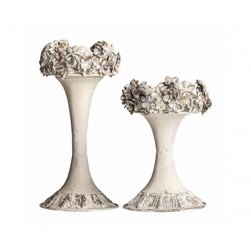 Portavela J 2 Hierro 16x16x31 16x16x21,5 Estilo Provenzal - 1