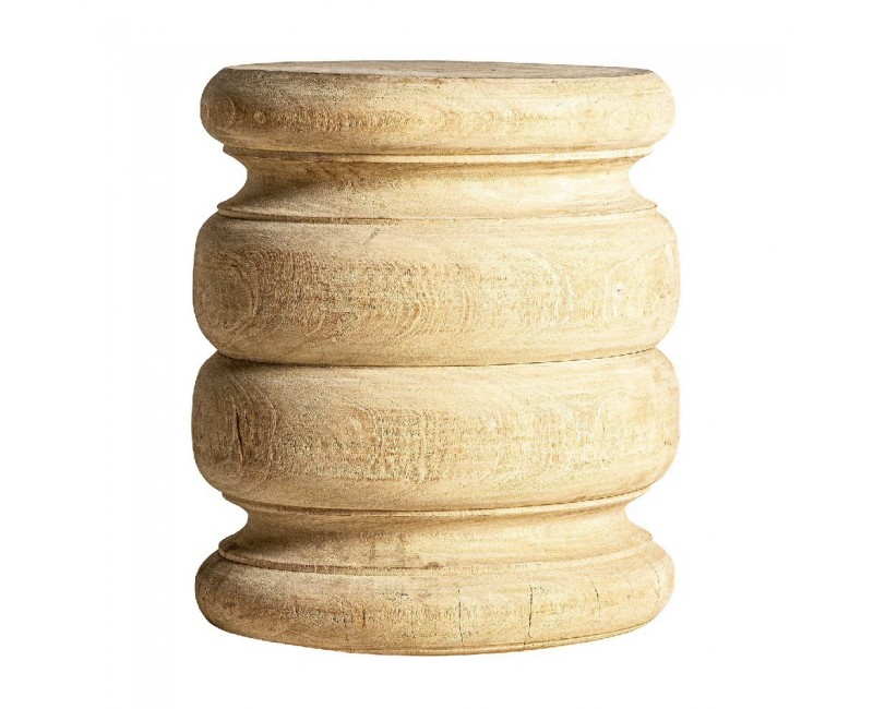 Reposapiés Vouxell Madera De Mango 33x33x45 Estilo Kitsh - 1