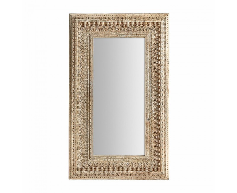 Espejo Vouxell Madera De Mango 90x6x150 Estilo Étnico - 1