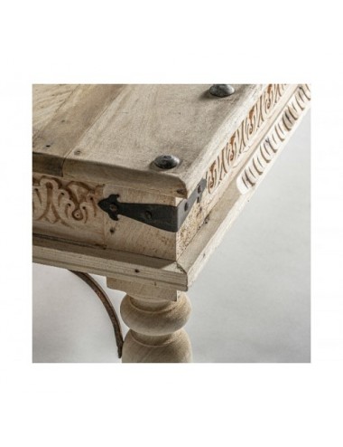 Mesa De Centro Vouxell Madera De Mango 150x90x45 Estilo Étnico - 3