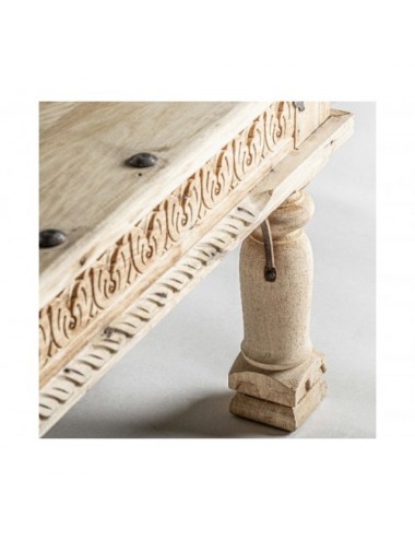 Mesa De Centro Vouxell Madera De Mango 150x90x45 Estilo Étnico - 4