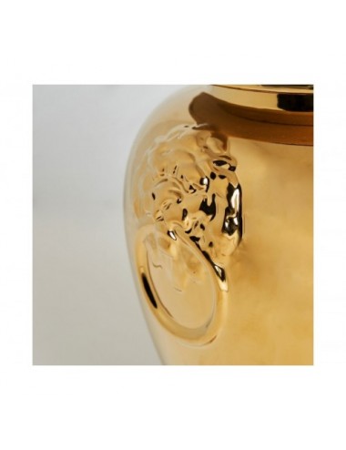 Tibor Lua Cerámica 27,5x25x49,5 Estilo Art Deco - 1