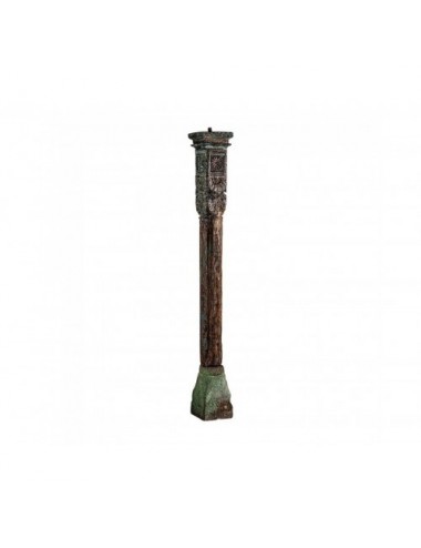 Columna Byron Madera Antigua 215x25x25 Estilo Étnico - 1