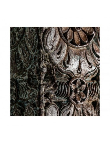 Columna Byron Madera Antigua 215x25x25 Estilo Étnico - 4