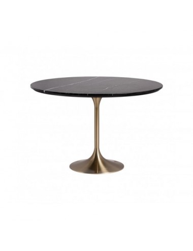 Mesa Comedor Kelheim Porcelánico 120x120x76 Estilo Art Deco - 1