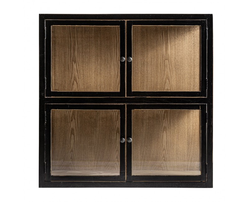 Vitrina Modular Bern Madera De Olmo 85x40x85 Estilo Colonial - 1