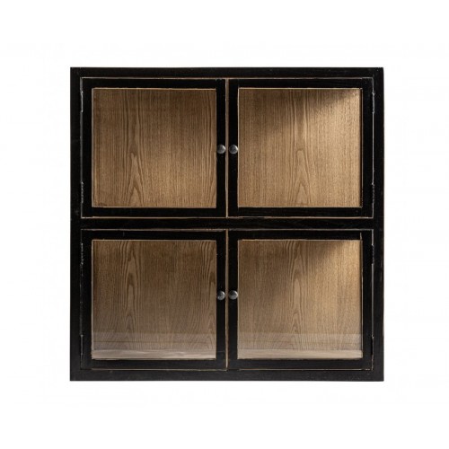 Vitrina Modular Bern Madera De Olmo 85x40x85 Estilo Colonial - 1