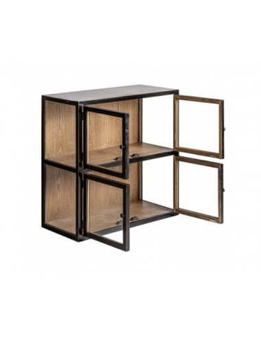 Vitrina Modular Bern Madera De Olmo 85x40x85 Estilo Colonial - 3