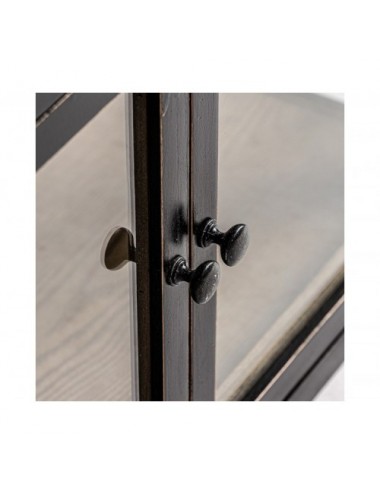 Vitrina Modular Bern Madera De Olmo 85x40x85 Estilo Colonial - 5