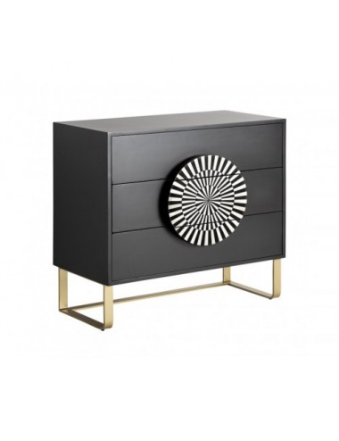 Cómoda Gatsby Madera Dm 90x45x86 Estilo Art Deco - 1