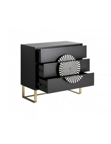 Cómoda Gatsby Madera Dm 90x45x86 Estilo Art Deco - 3