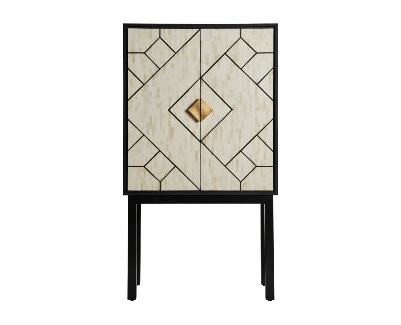 Armario Charmes Madera Dm 90x40x161 Estilo Art Deco - 1