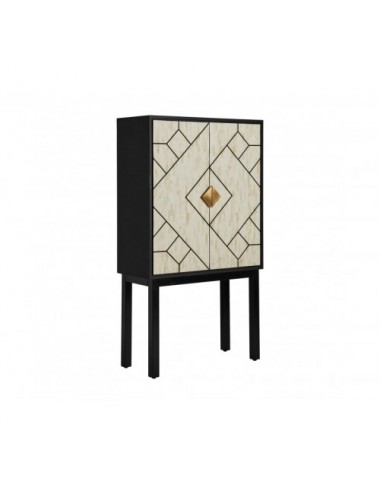 Armario Charmes Madera Dm 90x40x161 Estilo Art Deco - 1