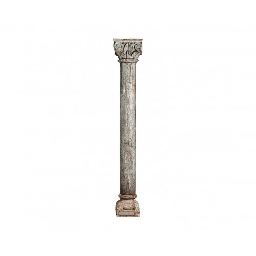 Columna Hadu Madera De Teka 45x45x240 Estilo Étnico - 1