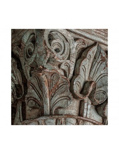 Columna Hadu Madera De Teka 45x45x240 Estilo Étnico - 3