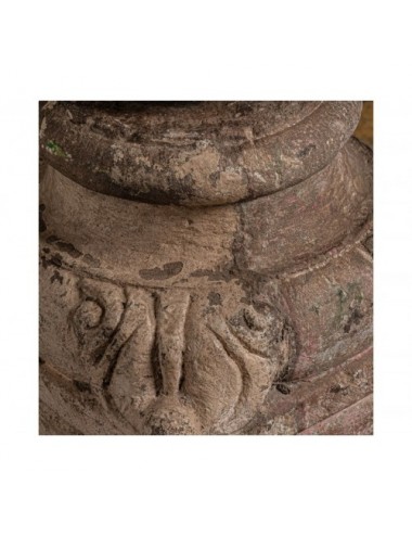 Columna Beda Madera De Teka 40x40x227 Estilo Étnico - 4