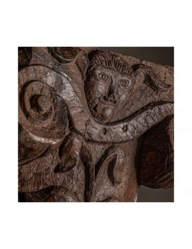 Columna Achah Madera De Teka 30x30x220 Estilo Étnico - 1