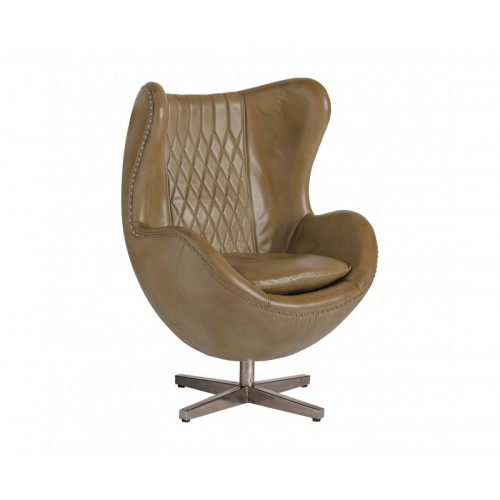 Sillón Elkins Piel 76x81x106 Estilo Vintage - 1