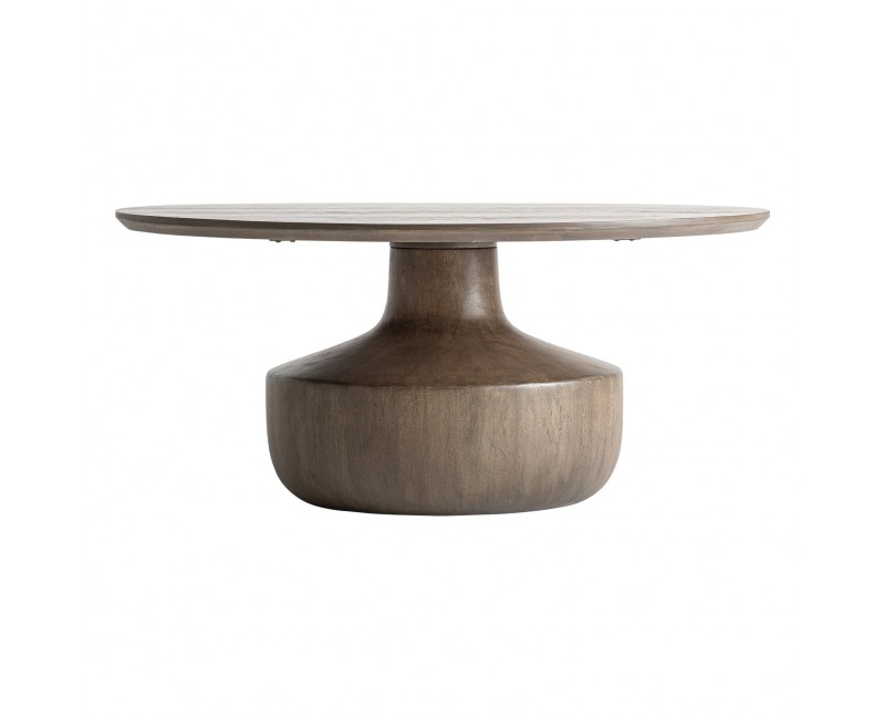 Mesa De Centro Beaune Madera De Mango 90x90x41 Estilo Colonial - 1