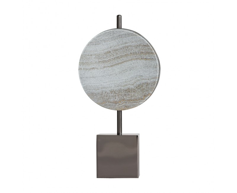 Figura Decorativa Mab Niquel 15x7x30 Estilo Art Deco - 1