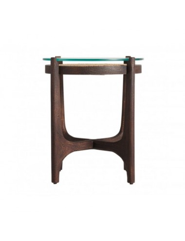 Mesa Auxiliar Nossen Madera De Mango 46x46x56 Estilo Colonial - 1