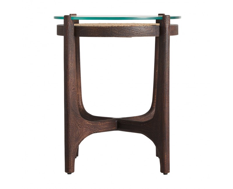 Mesa Auxiliar Nossen Madera De Mango 46x46x56 Estilo Colonial - 1