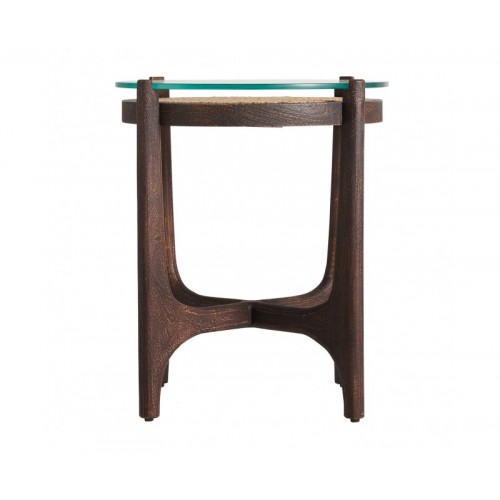 Mesa Auxiliar Nossen Madera De Mango 46x46x56 Estilo Colonial - 1