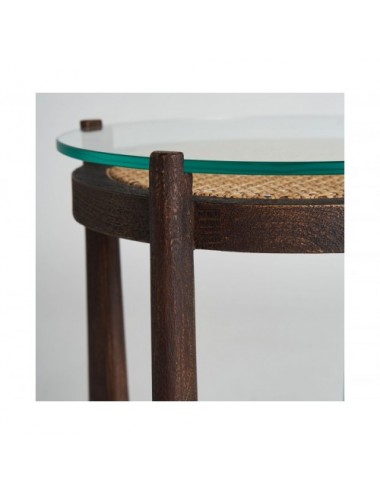 Mesa Auxiliar Nossen Madera De Mango 46x46x56 Estilo Colonial - 3