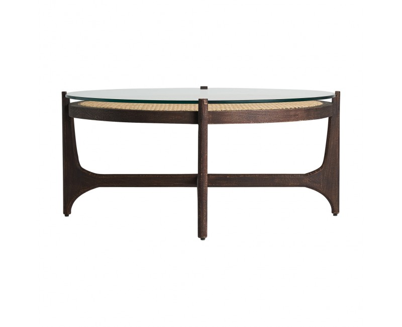 Mesa De Centro Nossen Madera De Mango 92x92x41 Estilo Colonial - 1