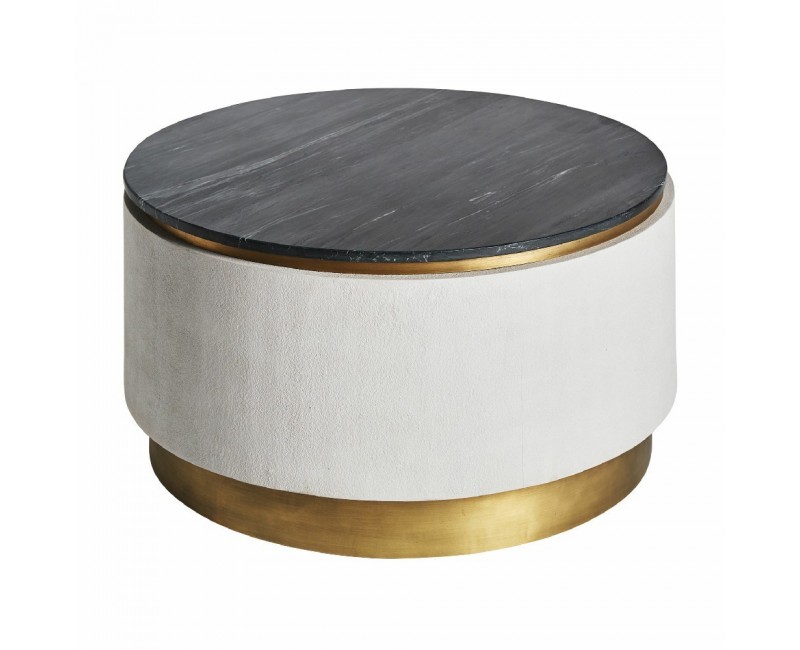 Mesa De Centro Zerbst Hierro 90x90x46 Estilo Art Deco - 1