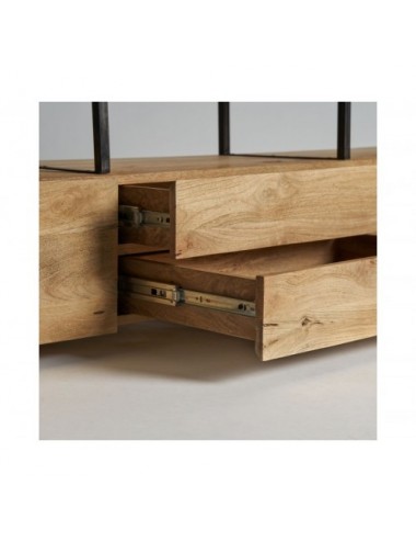 Mueble Tv Celle Madera De Mango 190x40x52 Estilo Colonial - 5