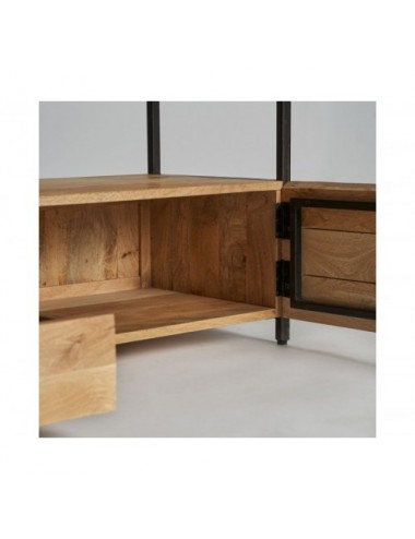 Mueble Tv Celle Madera De Mango 190x40x52 Estilo Colonial - 6