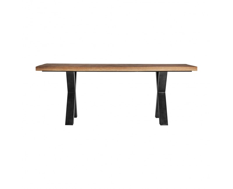 Mesa Comedor Gard Madera De Mango 200x95x77 Estilo Industrial - 1