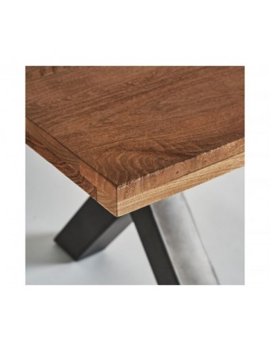 Mesa Comedor Gard Madera De Mango 200x95x77 Estilo Industrial - 4