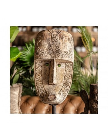 Figura Decorativa Madera Tropical 24x30x91 Estilo Étnico - 4