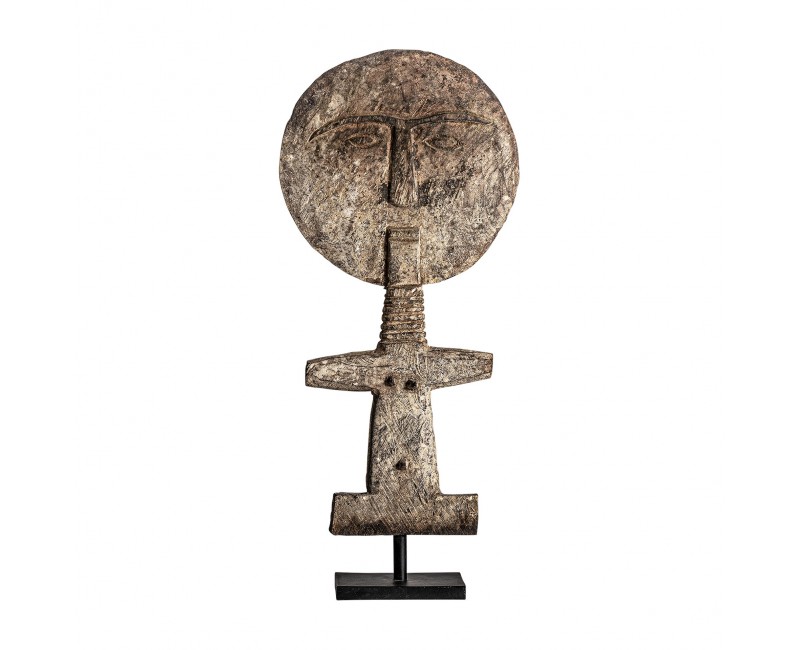 Figura Decorativa Madera Tropical 29x12x61 Estilo Étnico - 1