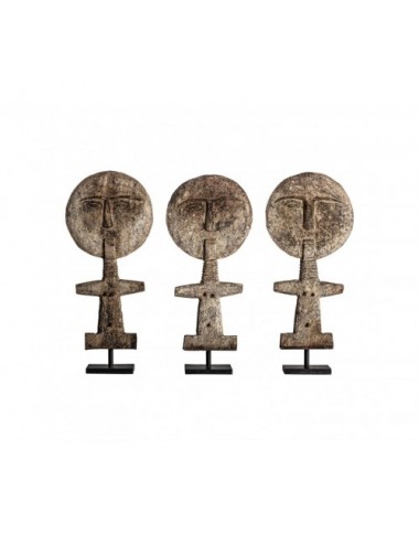 Figura Decorativa Madera Tropical 29x12x61 Estilo Étnico - 1