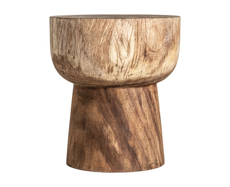 Mesa Auxiliar Rimini Madera Suar 40x40x46 Estilo Étnico - 1