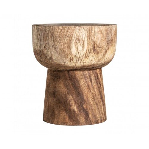 Mesa Auxiliar Rimini Madera Suar 40x40x46 Estilo Étnico - 1