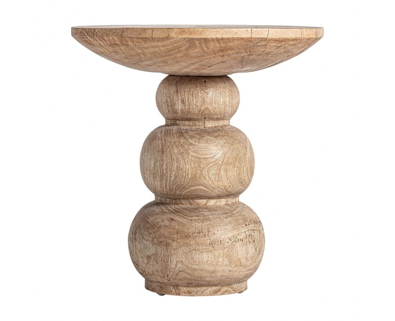 Mesa Auxiliar Rimini Madera De Mango 48x48x48 Estilo Étnico - 1