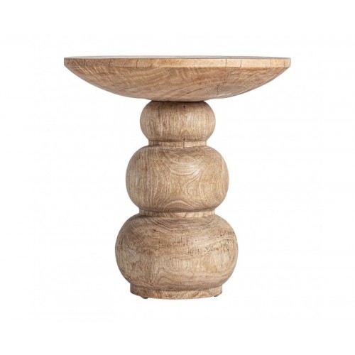 Mesa Auxiliar Rimini Madera De Mango 48x48x48 Estilo Étnico - 1