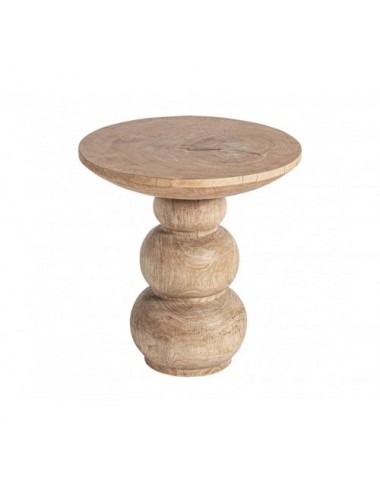 Mesa Auxiliar Rimini Madera De Mango 48x48x48 Estilo Étnico - 1