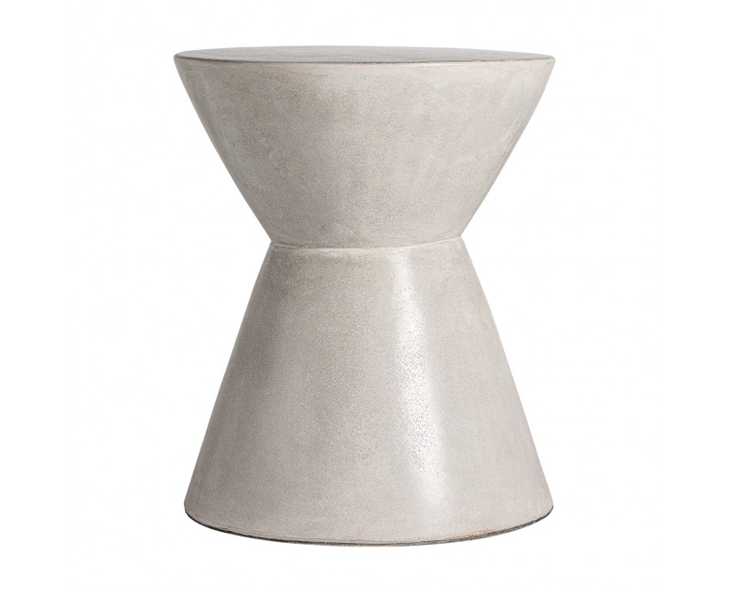 Mesa Auxiliar Telfs Cemento 48x48x57 Estilo Contemporáneo - 1